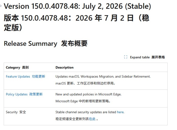 微软Edge 150浏览器稳定版发布，支持谷歌账号登录