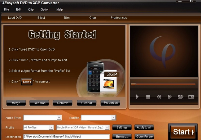 4Easysoft Mac DVD to 3GP Converter截图