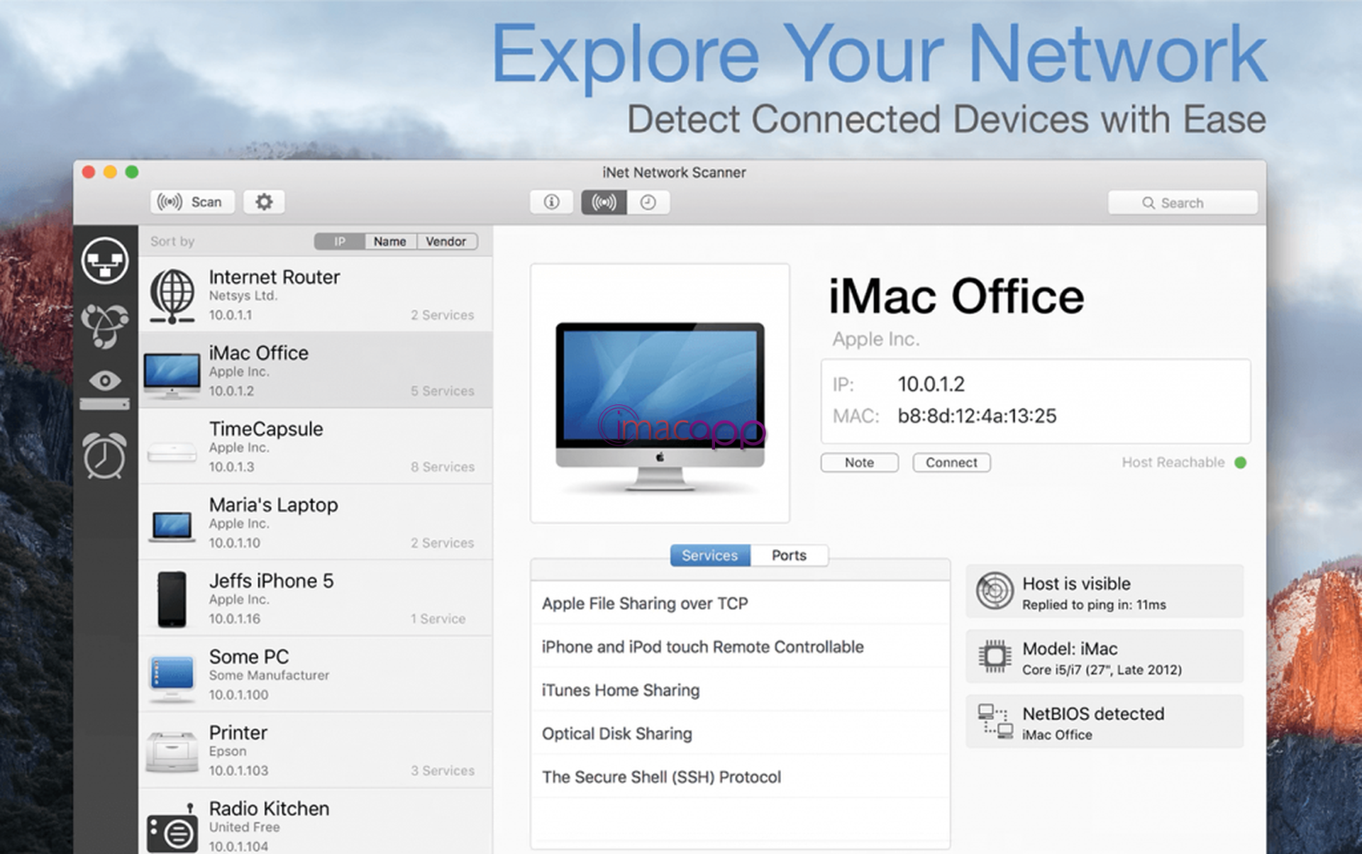 iNet Network Scanner for Mac截图