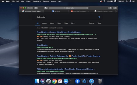 Dark Reader for Safari Mac界面展示