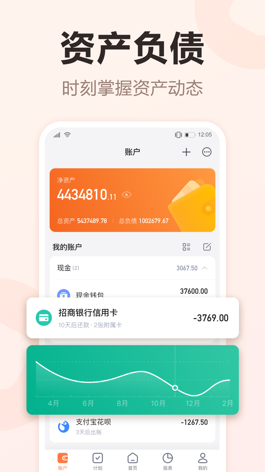 挖财记账截图