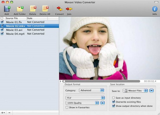 Movavi Video Converter软件界面截图