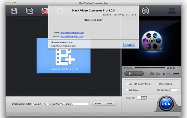 MacX Video Converter Pro for mac界面图