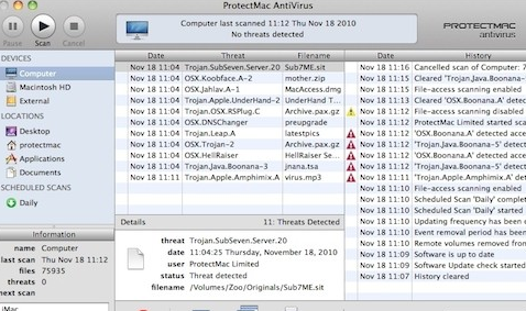 ProtectMac AntiVirus Mac界面细节