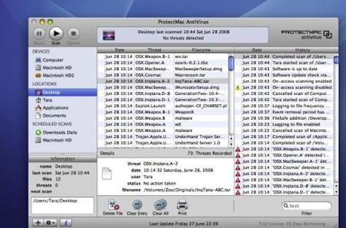 ProtectMac AntiVirus Mac界面展示