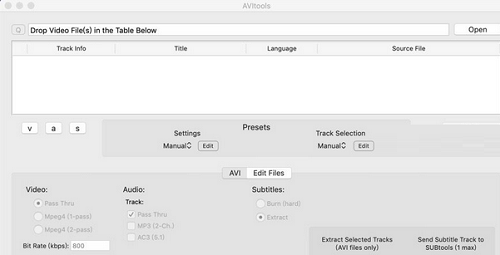 AVItools For Mac界面图