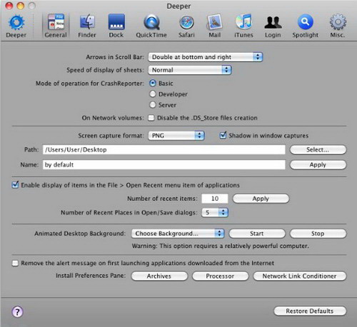 Deeper For Mac OS X 10.8 (MOUNTAIN LION)截图