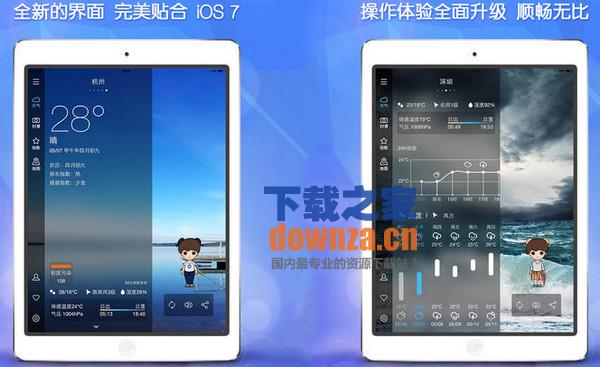墨迹天气iPad版截图