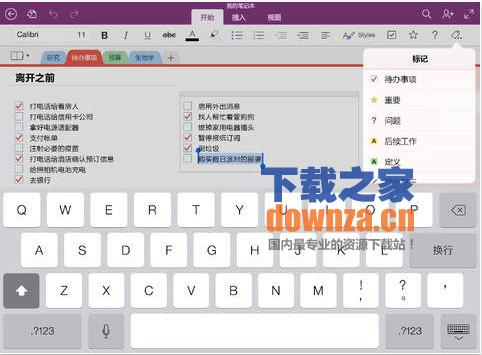 OneNote iPad版截图