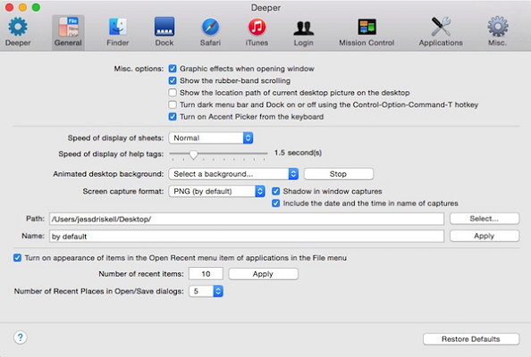 Deeper For Mac OS X 10.7 (LION)截图