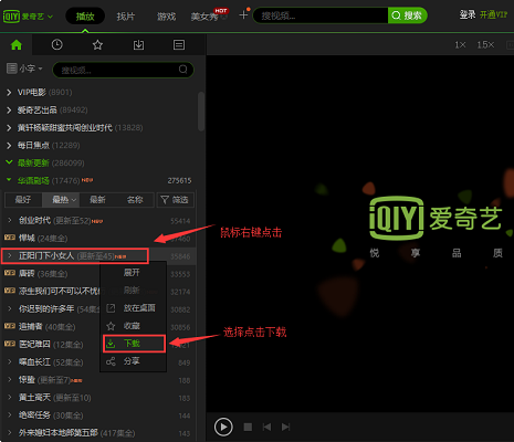 爱奇艺视频播放器截图