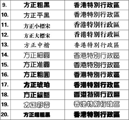 方正字体MAC版截图