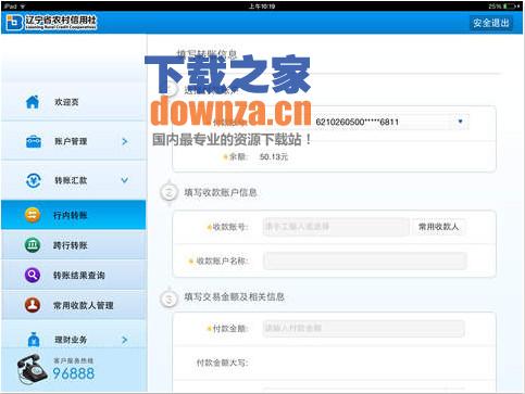 辽宁农信网上银行iPad版截图