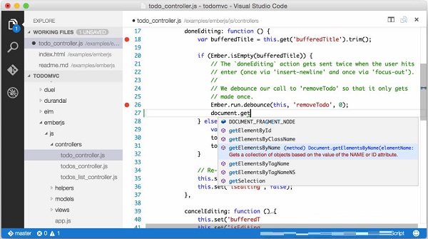 Visual studio code截图